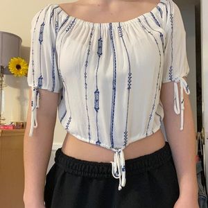 Beautiful crop top with ties.